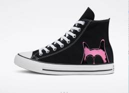 Feelicks custom converse shoes black